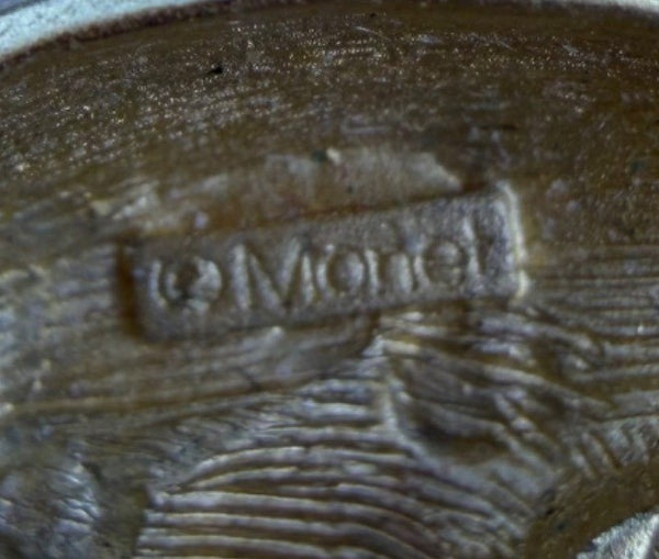 Monet Gold Tone Womens Metal Clip-On Earrings Round Dome Abstract Design