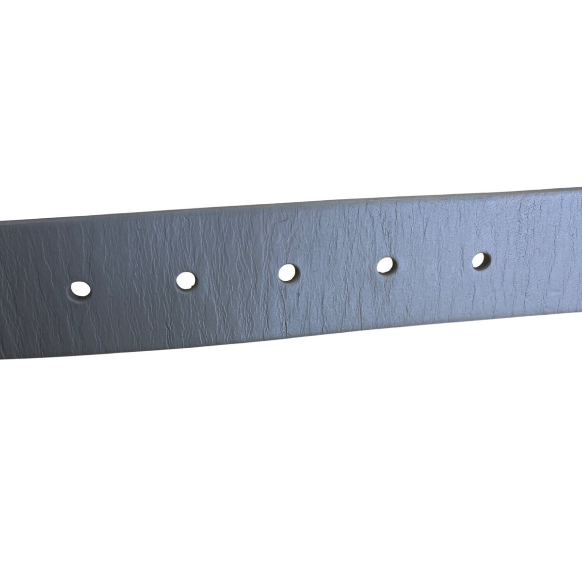 Mens Lands End Gray Leather Belt With Black Metal Buckle Size 38