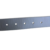 Mens Lands End Gray Leather Belt With Black Metal Buckle Size 38