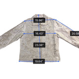 Coldwater Creek Womens Ivory 100% Silk Embroidered Long Sleeve Jacket Size S