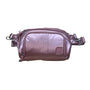 IHKWIP Women’s Rose Gold Nylon Adjustable Strap & Zipper Pockets Fanny pack