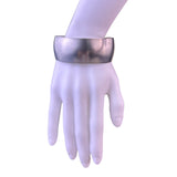 Pewter Silver Tone Cuff Bracelet Maurice B. Graubart Vintage Wide Band Boxed
