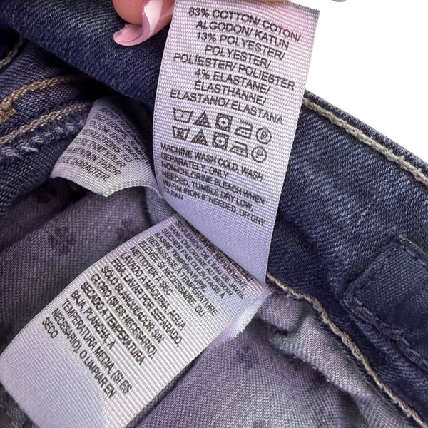 Lucky Brand Womens Dark Blue Denim Jeans Mid Rise Stretch Slim Fit Size 10/30 
