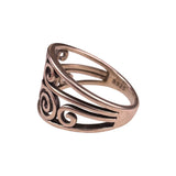 Sterling Silver Womens Swirl Design Ring Openwork Pattern S925