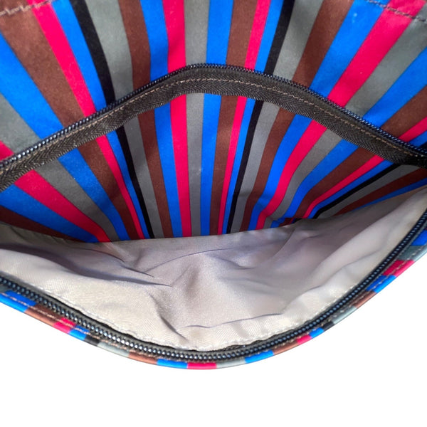 Brics Women’s Multicolor Nylon Striped Bag Adjustable Strap Crossbody Bag