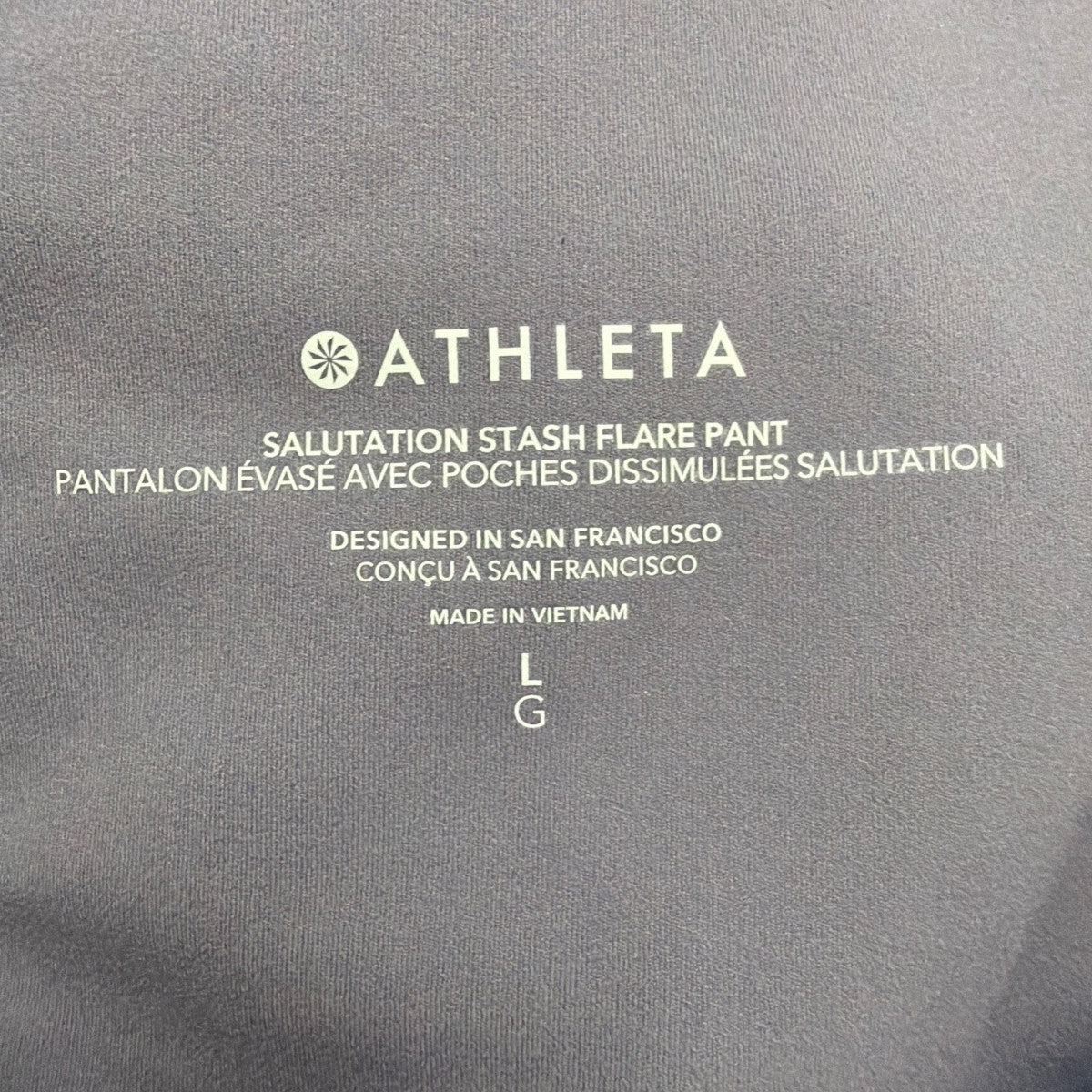 Athleta Womens Gray Salutation Stash Flare Pants With Pockets Size L