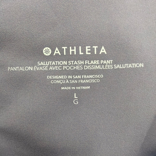 Athleta Womens Gray Salutation Stash Flare Pants With Pockets Size L