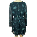 City Studio Women's Teal Blousson Mini Dress With Floral Pattern Size XL - NWT