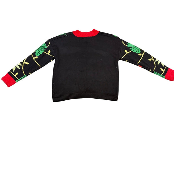 Celebrate Together Womens Black Festive Flamingo Holiday Sweater Size XXL