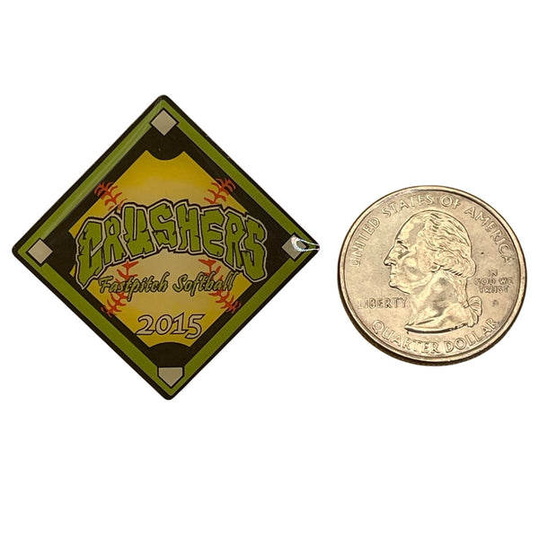 Crushers Fastpitch Softball 2015 Trading Pin Collectible Dual Clutch Backing