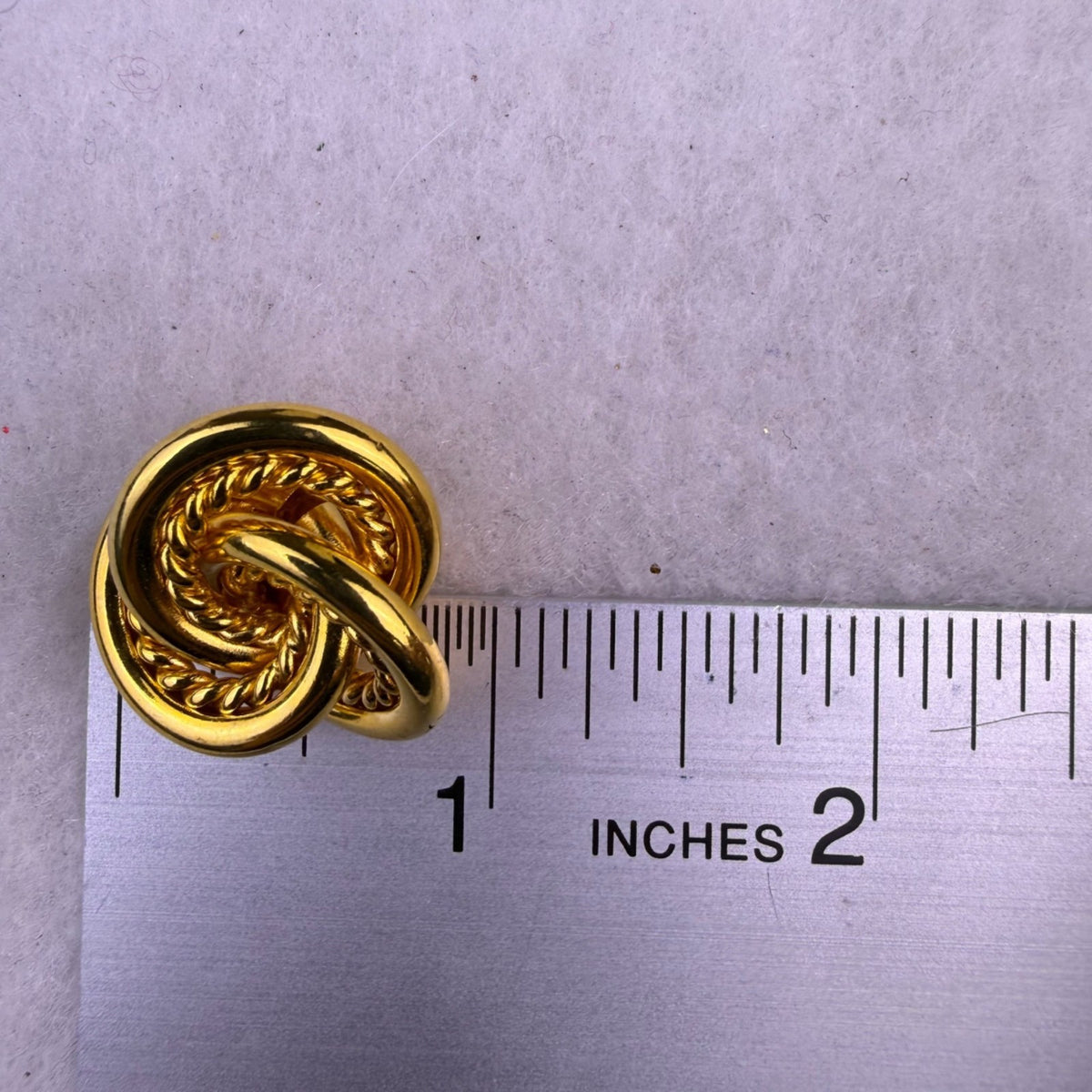 Gold Tone Womens Clip-On Knot Earrings Woven Design Round Fashion Jewelry