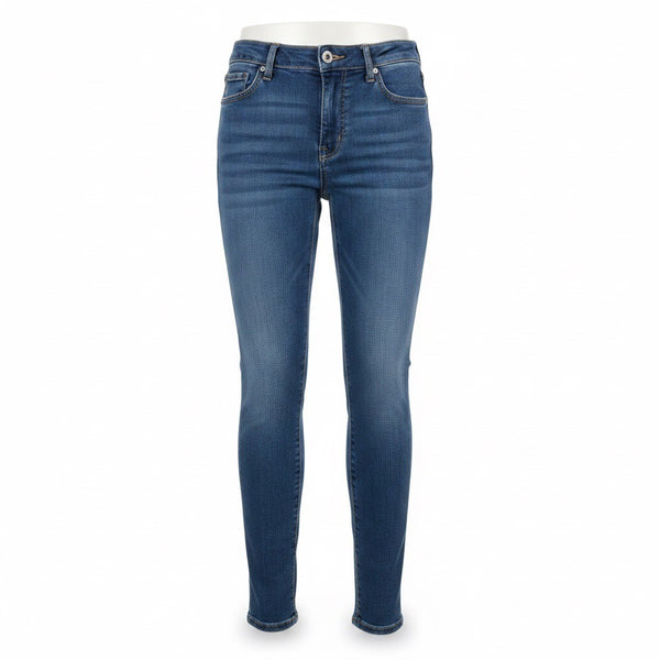 American Eagle Womens Blue Denim Super Stretch Skinny Jeans Size 8 Regular Fit