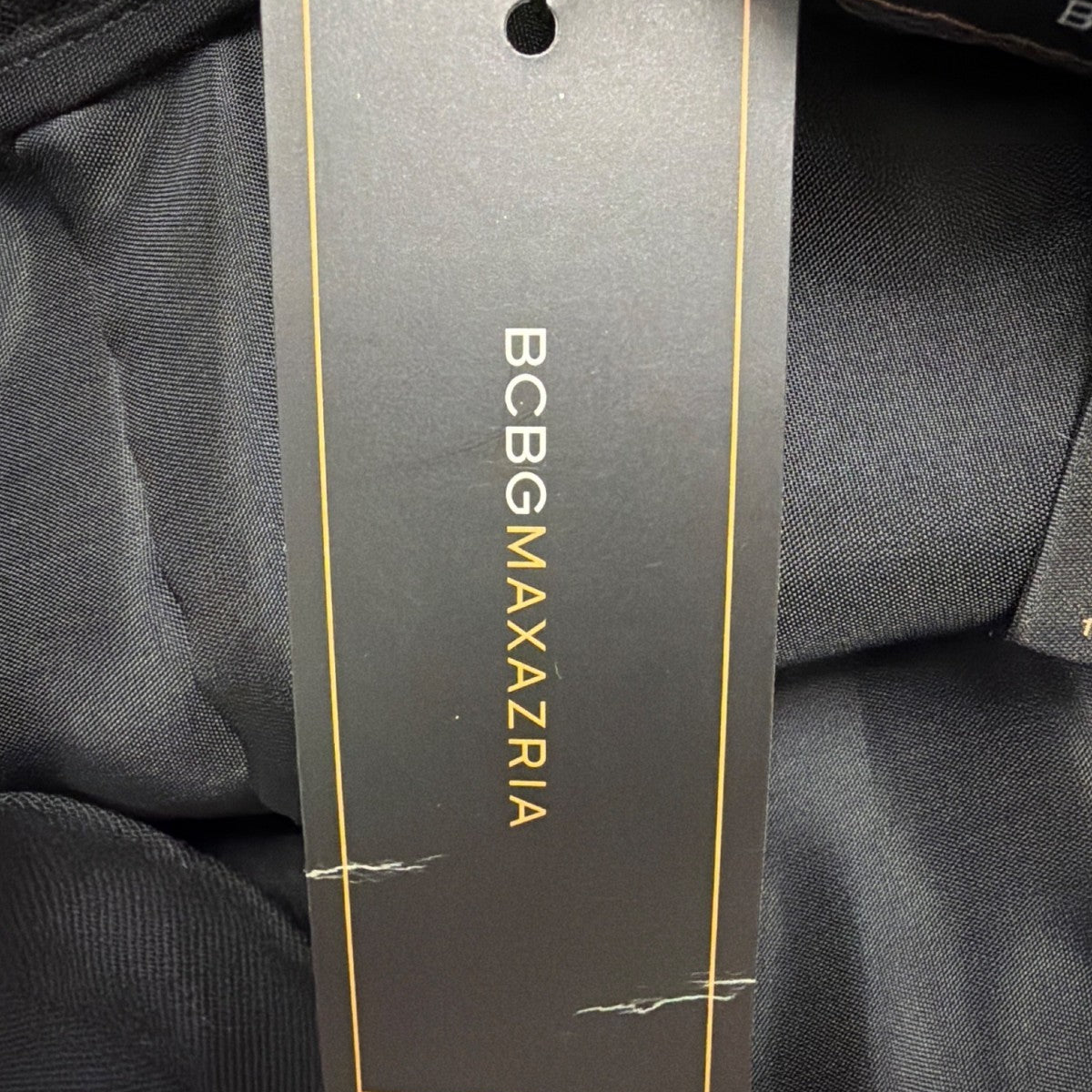 BCBGMaxAzria Womens Black Pleated Button Accent Tiered Mini Skirt Size 10