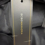 BCBGMaxAzria Womens Black Pleated Button Accent Tiered Mini Skirt Size 10