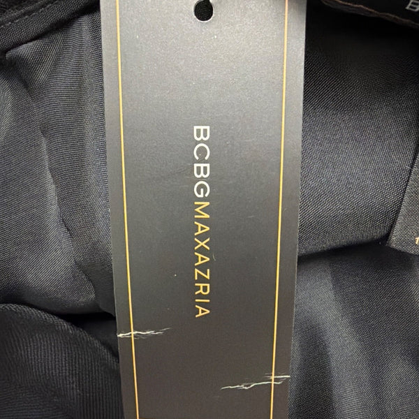BCBGMaxAzria Womens Black Pleated Button Accent Tiered Mini Skirt Size 10