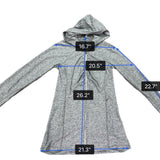 Athleta Women’s Gray Polyester/Nylon Hooded SweaterFull Zip Lightweight Size S