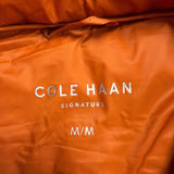 Cole Haan Mens Orange Quilted Puffer Vest With Zip Pockets Lightweight Sz M