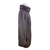 Portrait Women's Brown Button Up Collard Coat Lined With Faux Fur Sz 1X