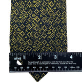 Brioni Mens Navy Yellow Silk Tie Geometric Pattern Handmade In Italy 3.5