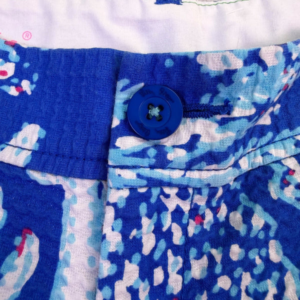 Lilly Pulitzer Womens Blue The Callahan Short With Starfish Coral Print Size 8