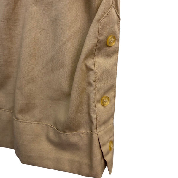 The Havanera Co Mens Beige Guayabera Shirt With Embroidery Size XL