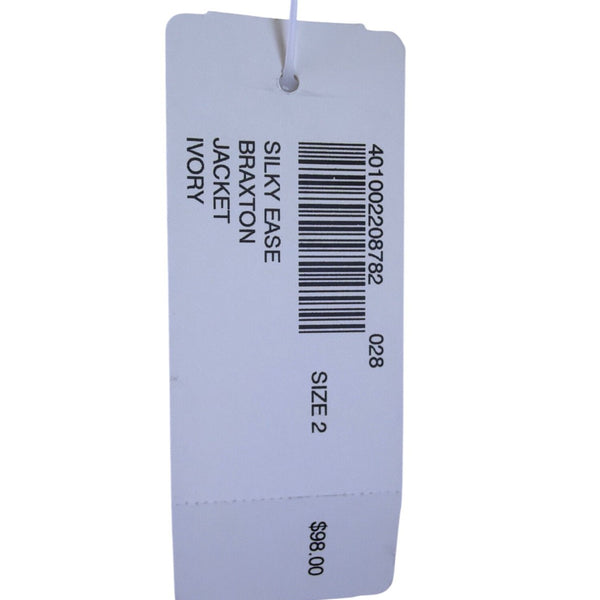 Chicos Womens Ivory Braxton Blazer Mandarin Collar Lightweight Size 2