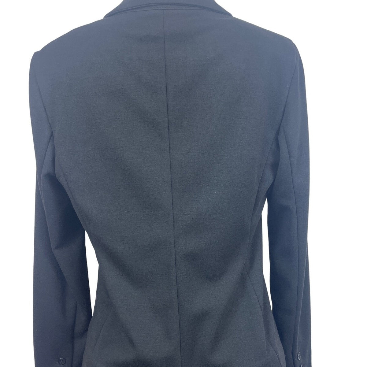 Womens Black Buttoned Blazer Jacket With Pockets Size M