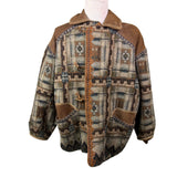 Carlos Ibanez Mens Brown Wool & Suede Western Toggle Coat Vintage Design Sz 54