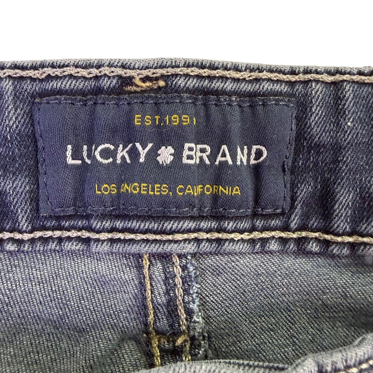 Lucky Brand Womens Dark Blue Denim Jeans Mid Rise Stretch Slim Fit Size 10/30 