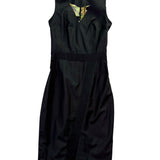 Ted Baker Womens Black Wool Blend Sleeveless Bodycon Dress With Back Zip Size 0