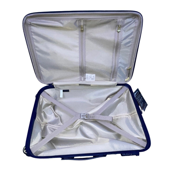 Triforce Navy Blue Telescopic Handle Build-in Scale Allure Collection Luggage