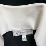 Dressbarn Womens Black & White Sleeveless Button-Shoulder Top Size 14
