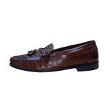 Johnston & Murphy Men’s Brown Leather Tassel Woven Loafers Dress Shoes Size 12M
