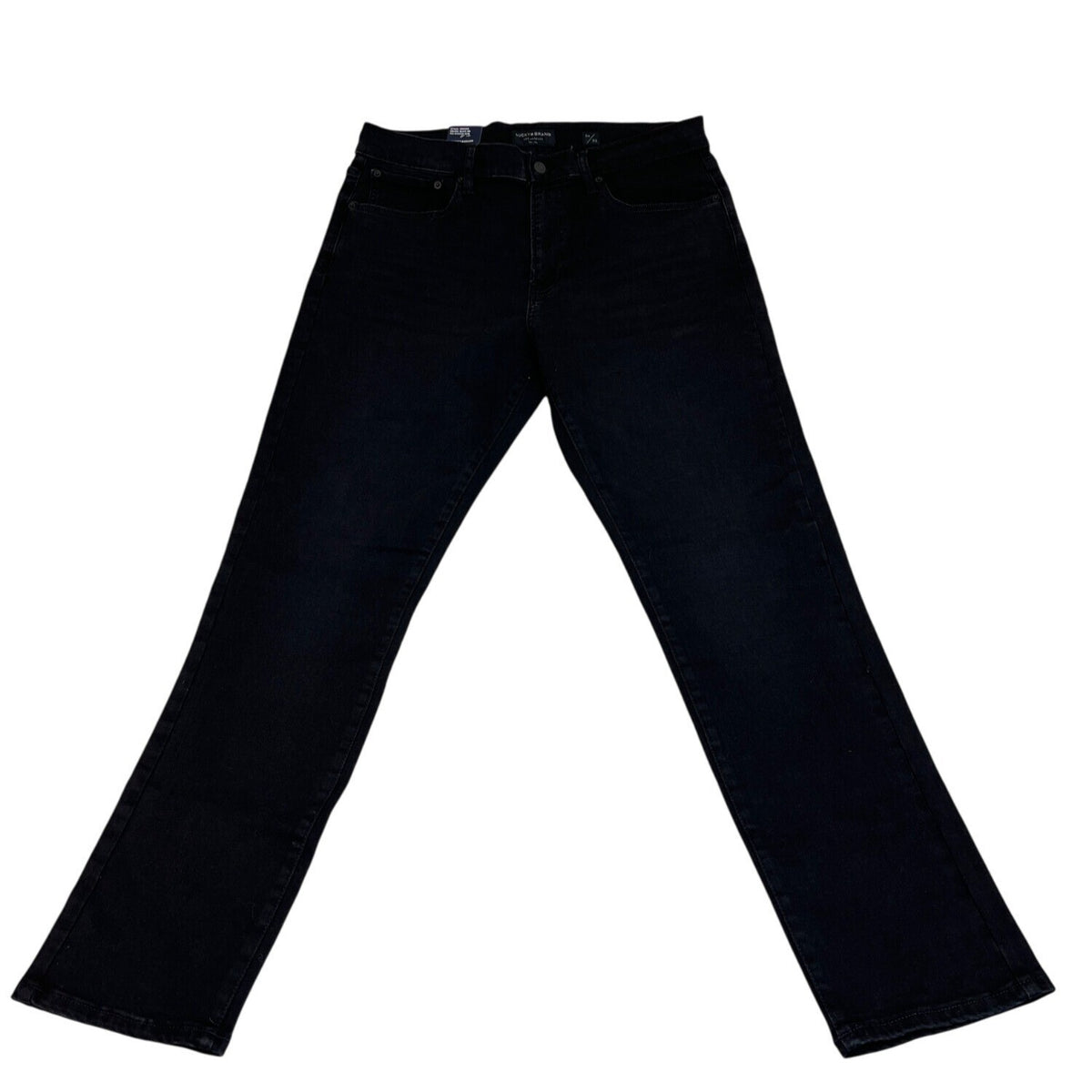 Lucky Brand Mens 412 Athletic Slim Jeans Black Mid Rise Stretch Sz 34x32 - New