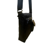 Nine & Co Women’s Black Nylon With Front Pockets Adjustable Strap Crossbody Bag