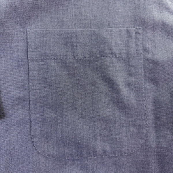 Nordstrom Mens Blue Cotton Button-Down Dress Shirt Size 17 1/2 34