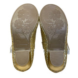 K Komforme Girls Gold Glitter Mary Jane Bow Dress Shoes Size 10.5M
