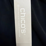 Chicos Womens Black Faux-Wrap Tie-Belt Jumpsuit Size 2 (12/14 )