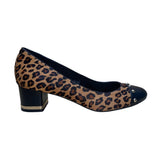 Isaac Mizrahi Live! Women’s Leopard Print With Studded Toe Block Heel Size 9.5