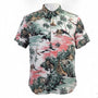 Tommy Hilfiger Mens Multicolor Hawaiian Button-Up Shirt  Custom Fit Sz XL