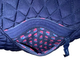 Vera Bradley Women’s Dark Blue Quilted With Adjustable Strap Crossbody Bag