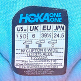 Hoka Womens Blue & Red Mesh Wide Cushion Clifton 8 Running Shoes Size 7.5D