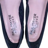Paul Mayer Women’s Black Quilted Leather Low-Heel Ballet Shoes Size 9.5/B