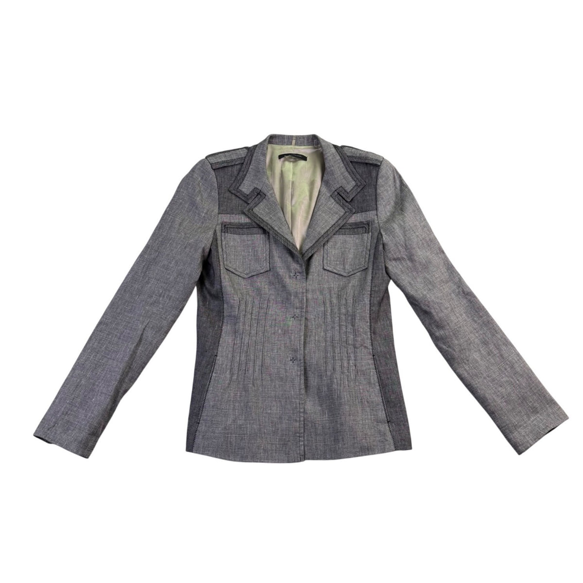 Elie Tahari Womens Gray Blazer & Pants Suit  Stretch Elevated Look Size 2