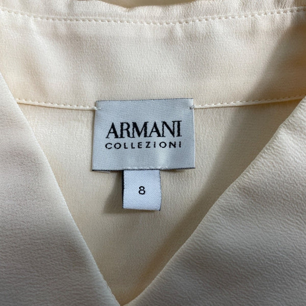Collezioni Womens Sleeveless Button-Up Blouse Size 8