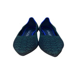 Rothys Women’s Green Blue Knit Pointed Toe Ballet Flats Size 5.5