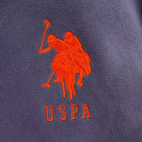 U.S. Polo Assn. Mens Navy Full-Zip Hoodie With Logo Embroidery Size L