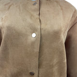 Zara W/B Brown Button-Up Coat With Pockets Size S