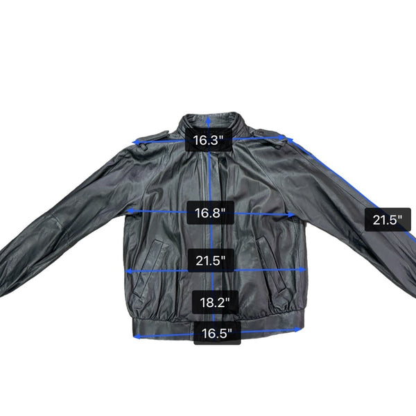 Theory Womens Black Leather Jacket Small Italy Epaulet Bomber Style Zip Closure