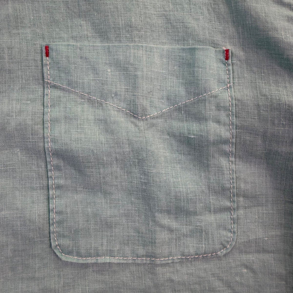 Tommy Bahama Mens Aqua Linen Long Sleeve Button-Up Shirt Sz XX-Large